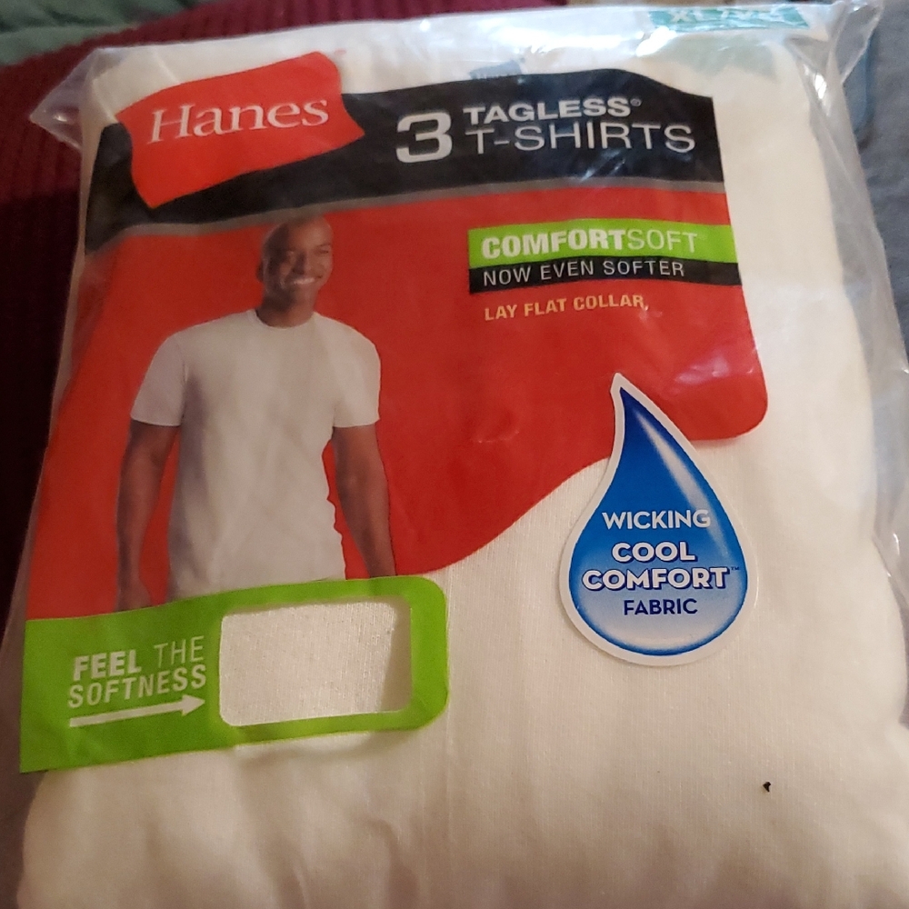 Hanes ComfortSoft White Tagless T-Shirts